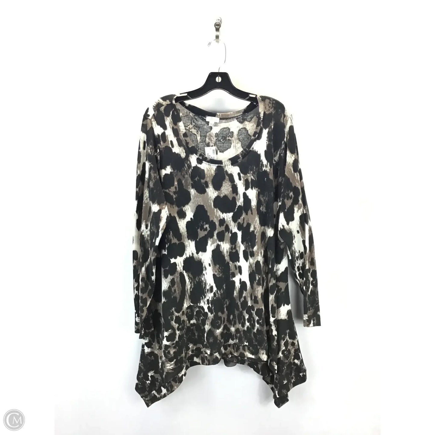 Top Long Sleeve By Avenue In Leopard Print, Size: 2x