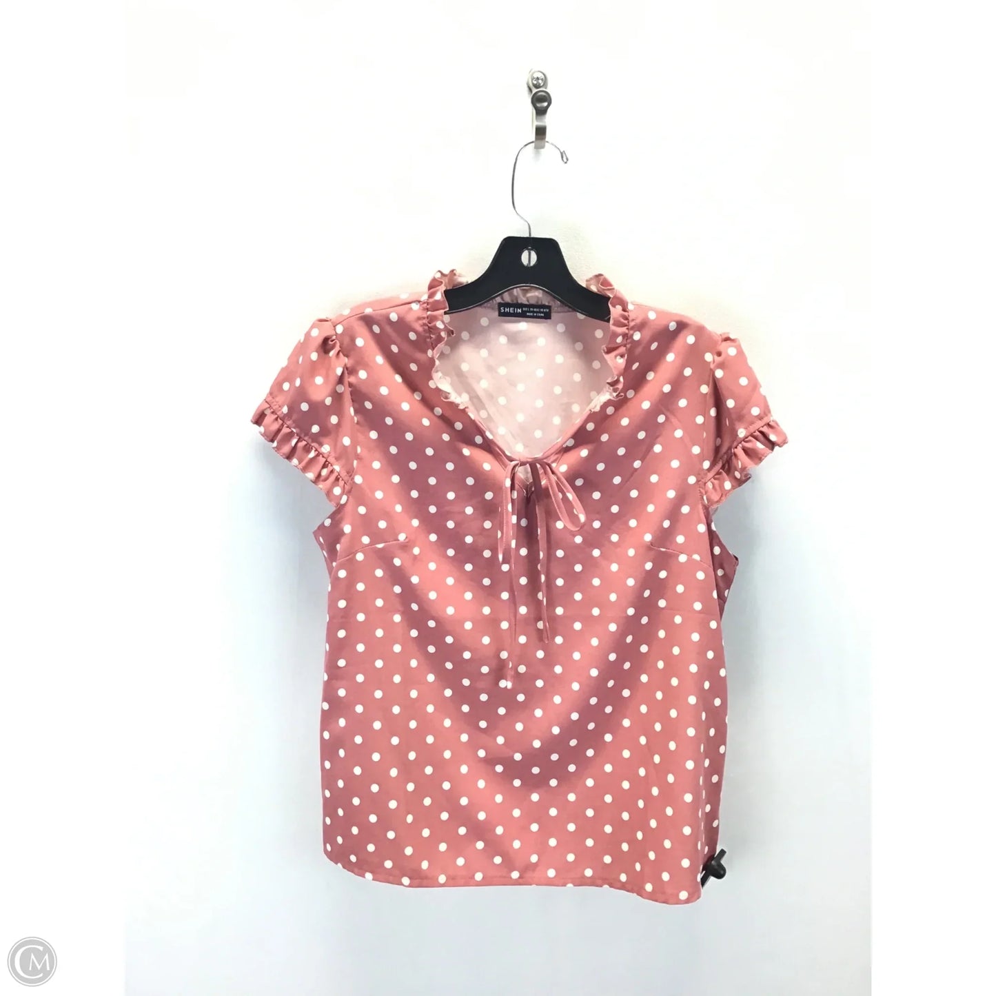 Top Sleeveless By Shein In Polkadot Pattern, Size: M