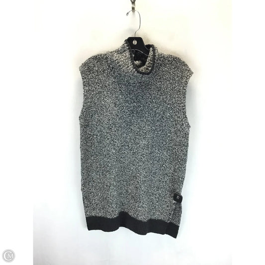 Vest Sweater By Loft In Black & Grey, Size: S