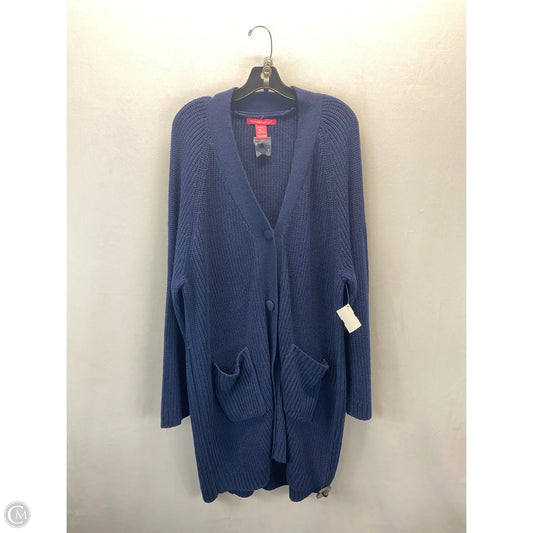 Sweater Cardigan By Woman Within In Navy, Size: 1x
