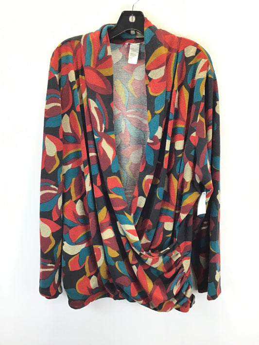 Top Long Sleeve By Jessica London In Multi-colored, Size: 3x