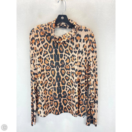 Top Long Sleeve By Shein In Leopard Print, Size: 3x