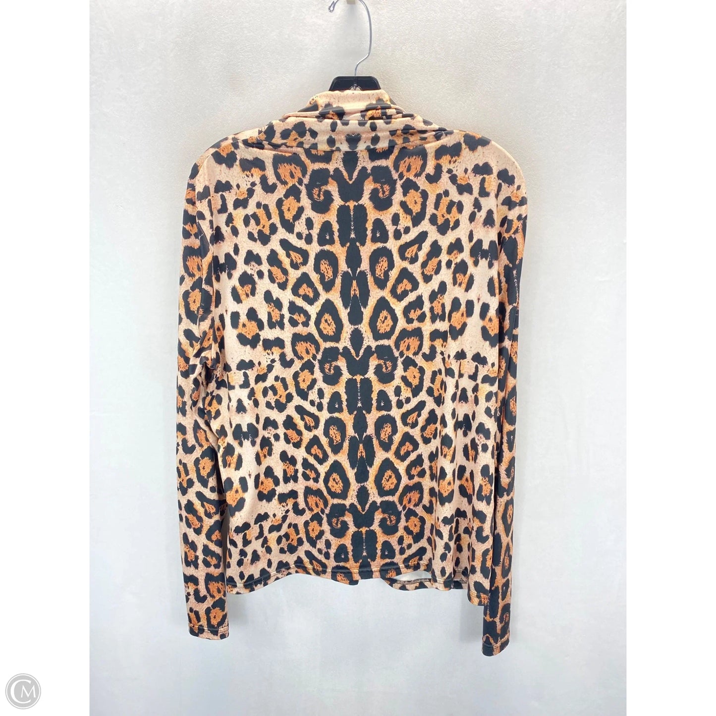 Top Long Sleeve By Shein In Leopard Print, Size: 3x