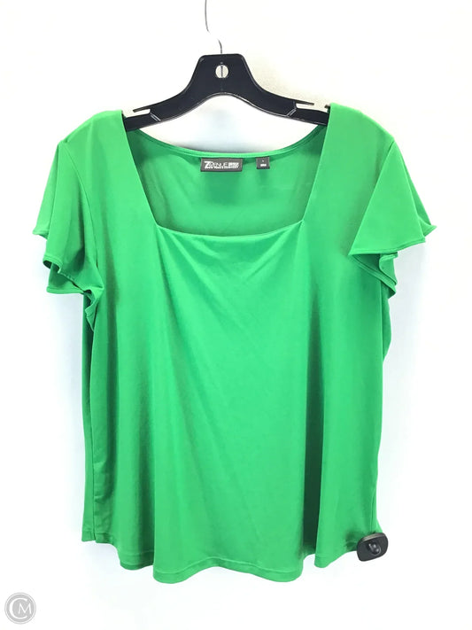 Top Short Sleeve Basic By New York And Co In Green, Size: L