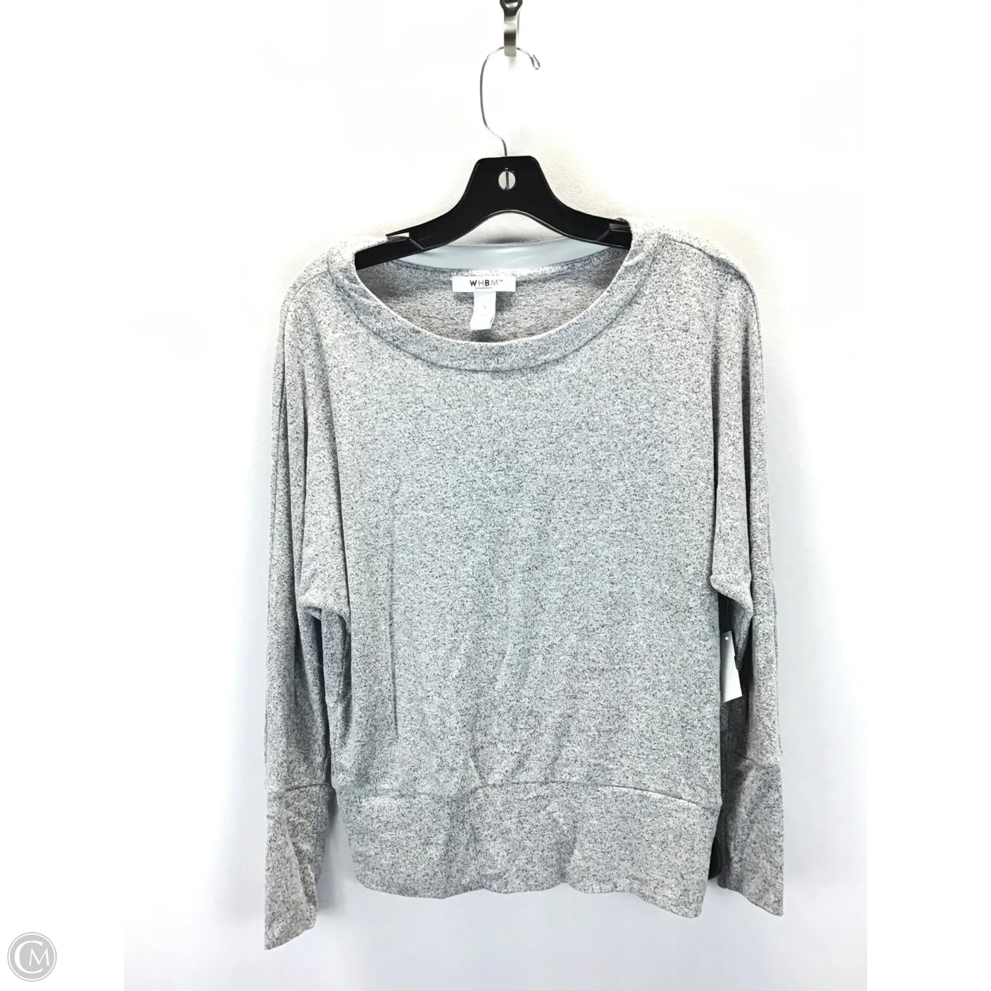 Top Long Sleeve Basic By White House Black Market In Grey, Size: S