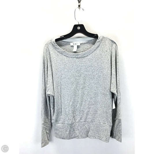 Top Long Sleeve Basic By White House Black Market In Grey, Size: S