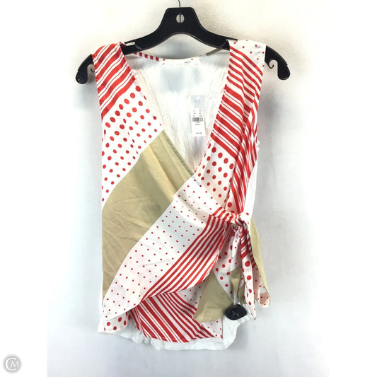 Top Sleeveless By New York And Co In Red & White, Size: S