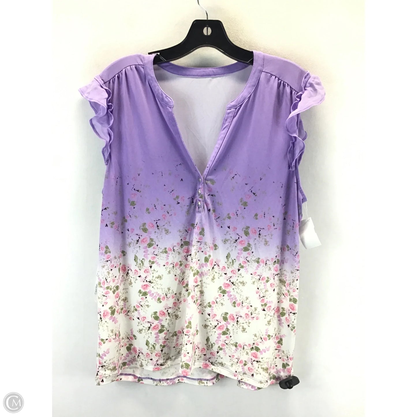 Top Sleeveless By Calvin Klein In Purple, Size: Xl