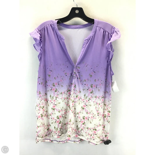 Top Sleeveless By Calvin Klein In Purple, Size: Xl