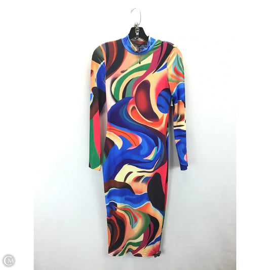 Dress Casual Midi By Shein In Multi-colored, Size: Xs
