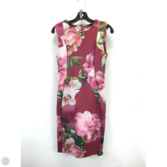 Dress Casual Midi By Calvin Klein In Floral Print, Size: S