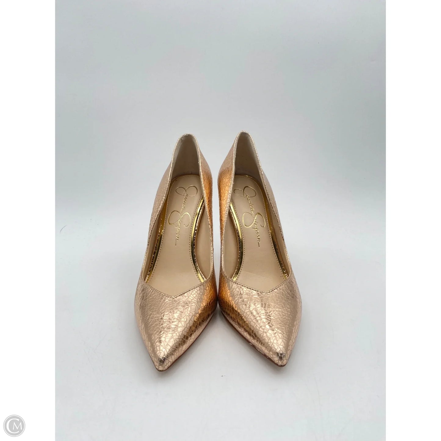 Sandals Heels Stiletto By Jessica Simpson In Rose Gold, Size: 6.5
