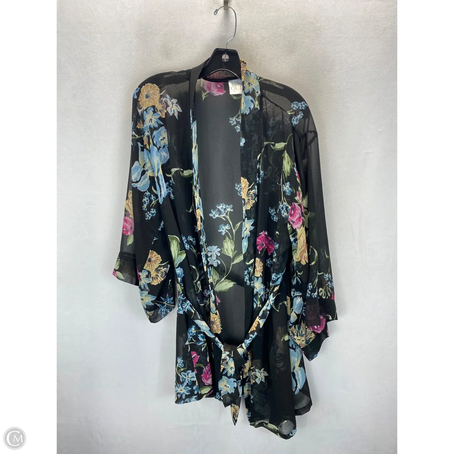 Cardigan By Clothes Mentor In Floral Print, Size: Osfm