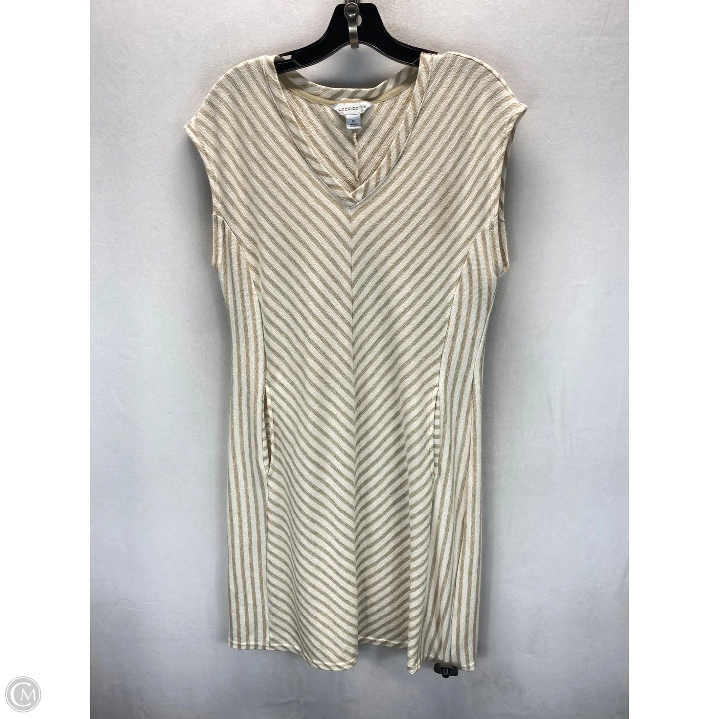 Dress Casual Short By Liz Claiborne In Cream & Tan, Size: M