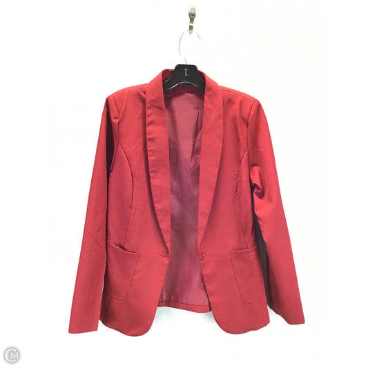 Blazer By Clothes Mentor In Red, Size: M