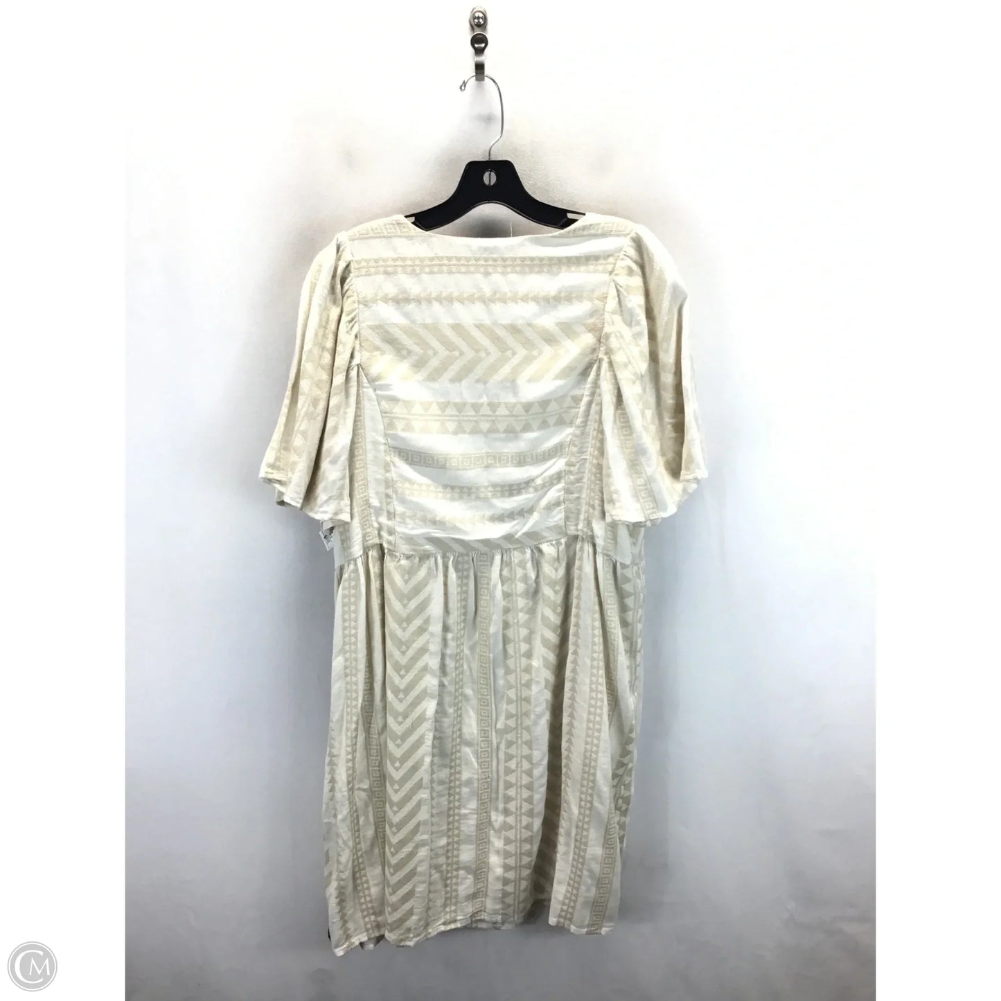 Dress Casual Midi By Old Navy In Cream & Tan, Size: L