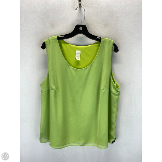 Top Sleeveless Basic By Clothes Mentor In Green, Size: 1x