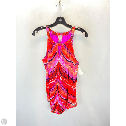 Top Sleeveless By Inc In Orange & Pink, Size: L
