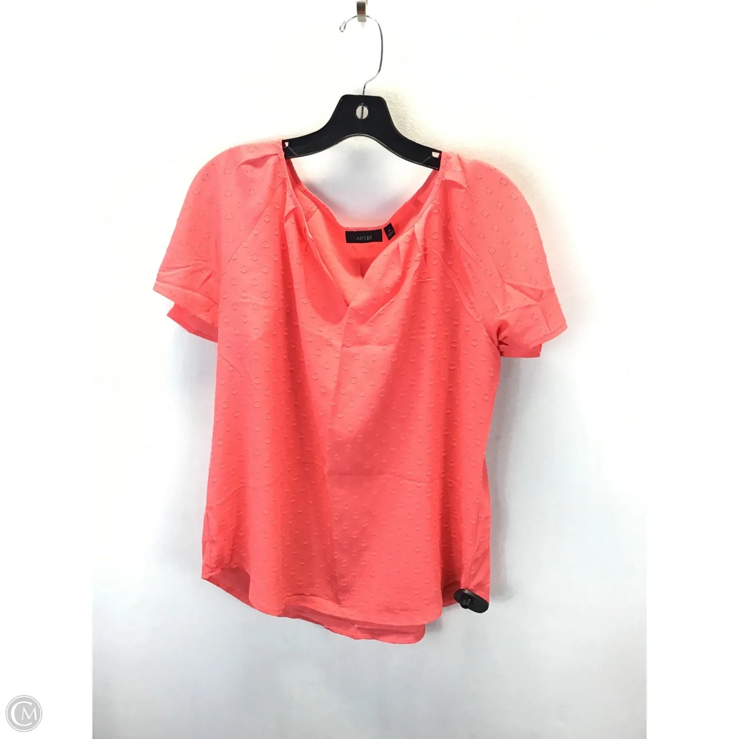 Top Short Sleeve By Apt 9 In Orange, Size: M