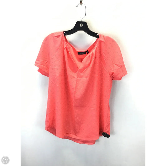 Top Short Sleeve By Apt 9 In Orange, Size: M