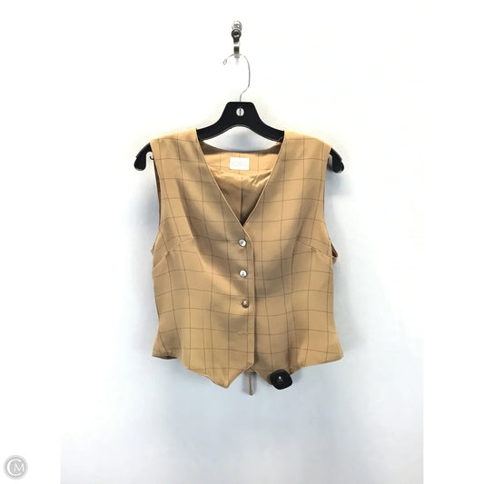 Vest Designer By Michele In Tan, Size: S