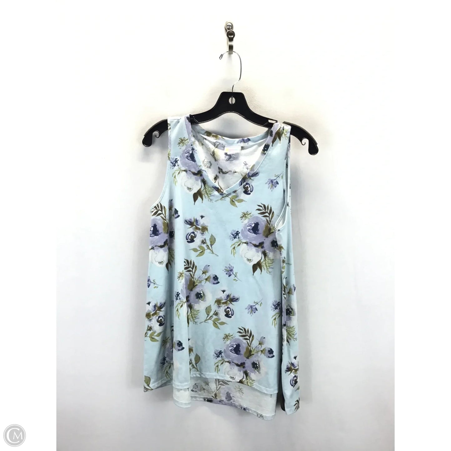 Top Sleeveless By Lularoe In Floral Print, Size: M