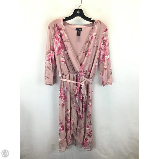 Dress Casual Midi By Clothes Mentor In Floral Print, Size: L