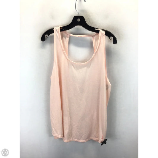 Athletic Tank Top By Nike In Peach, Size: Xl