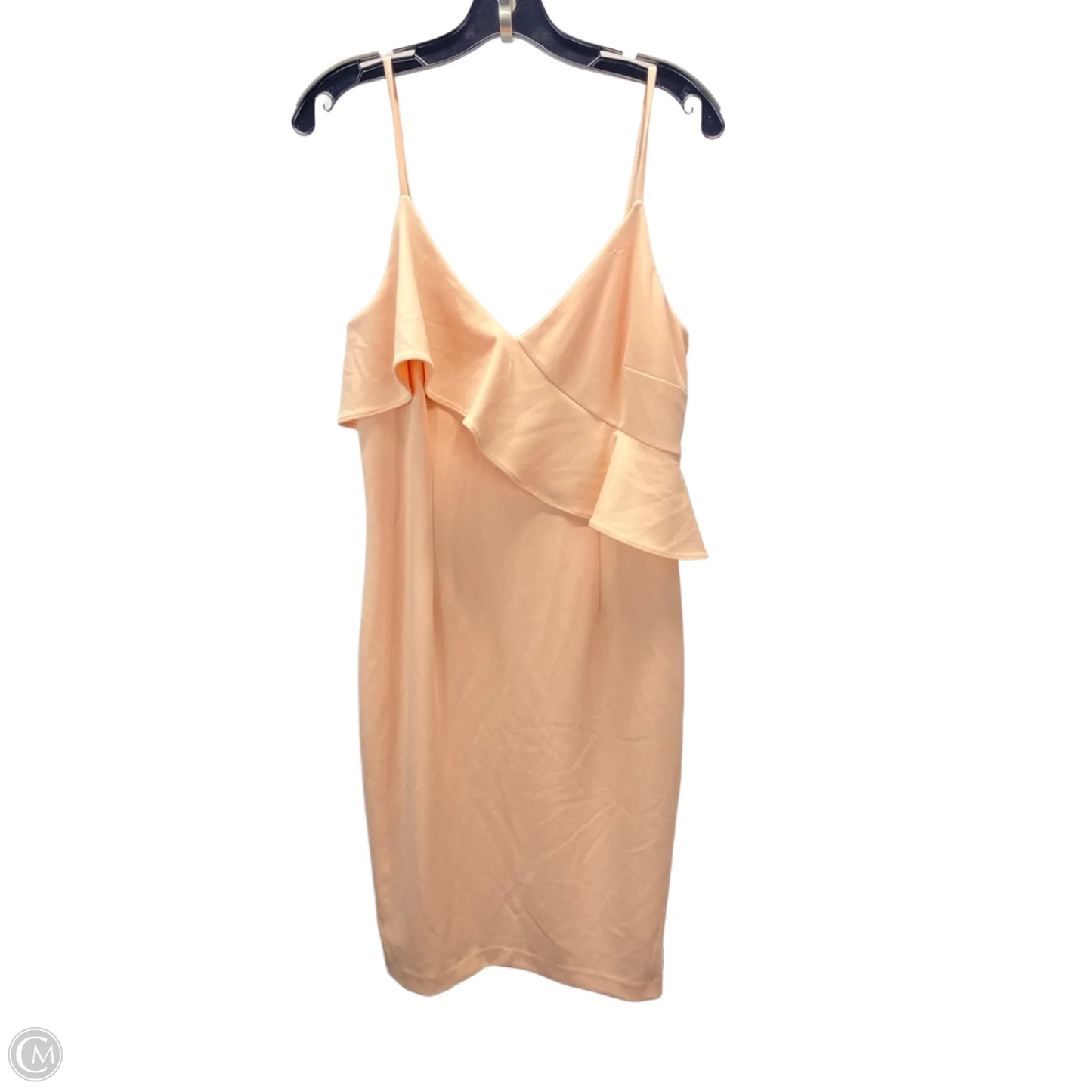 Dress Casual Midi By Calvin Klein In Peach, Size: M