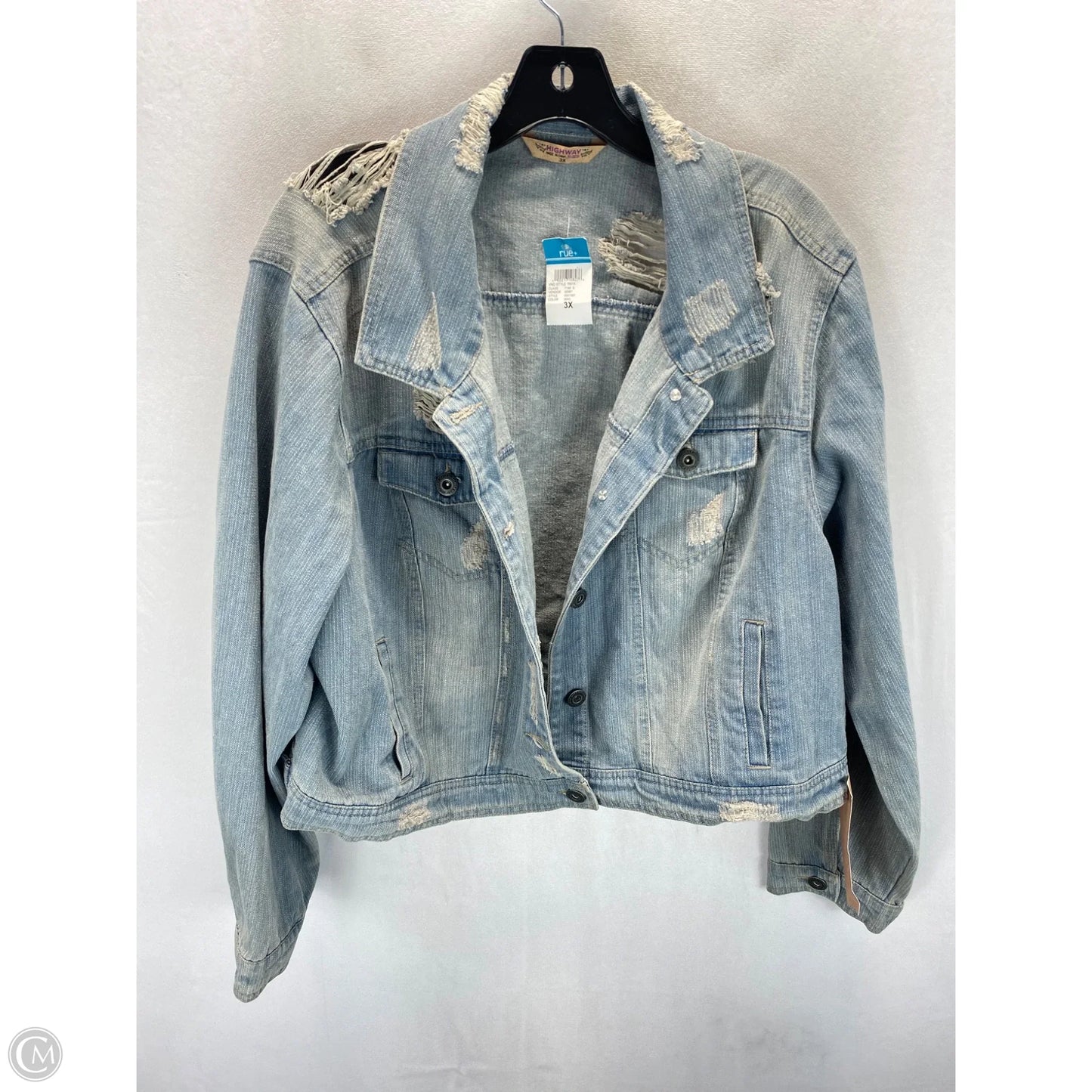 Jacket Denim By Highway In Blue Denim, Size: 3x