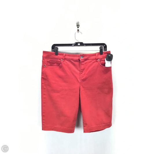 Capris By Bandolino In Red Denim, Size: 12