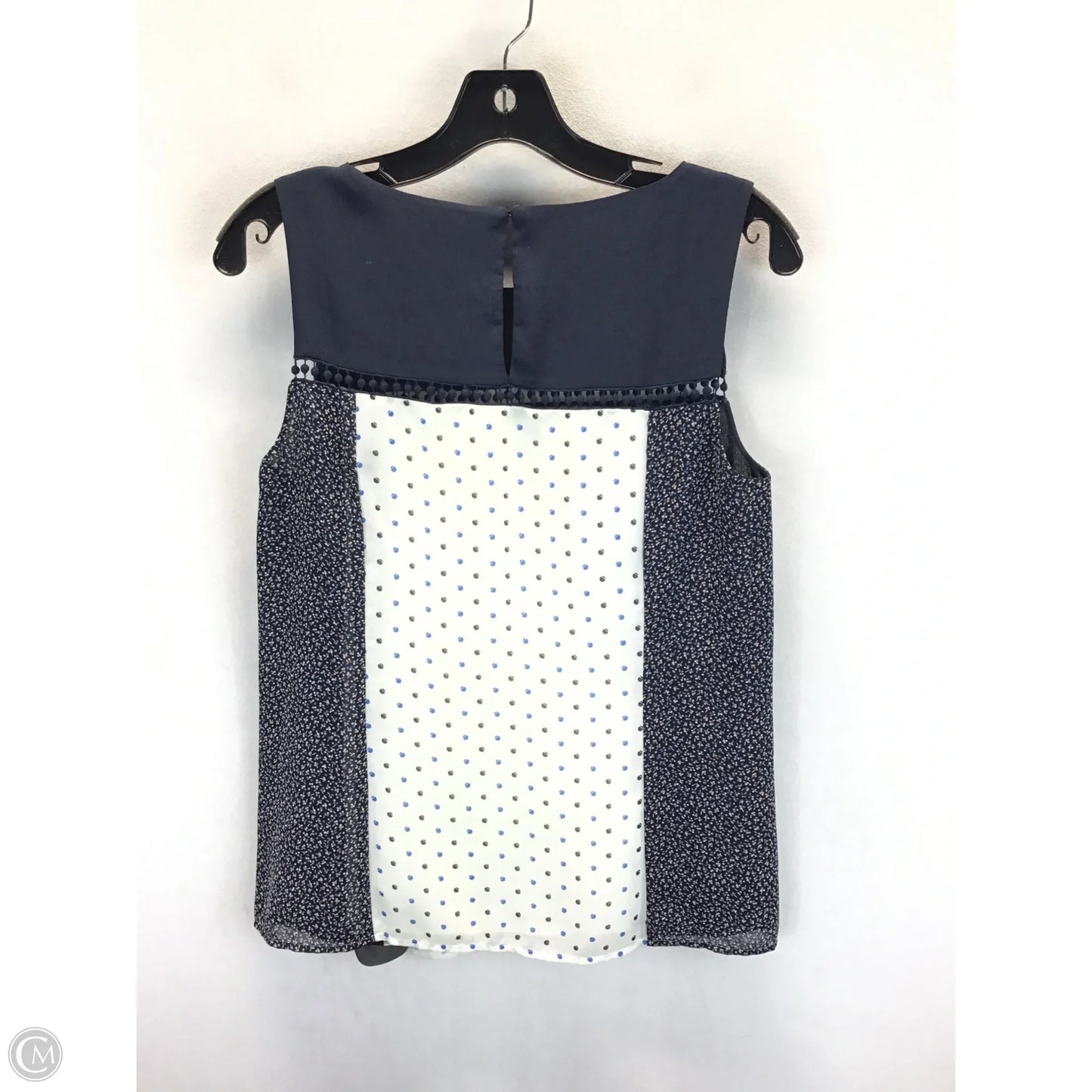 Top Sleeveless By Ann Taylor In Blue & White, Size: Xs