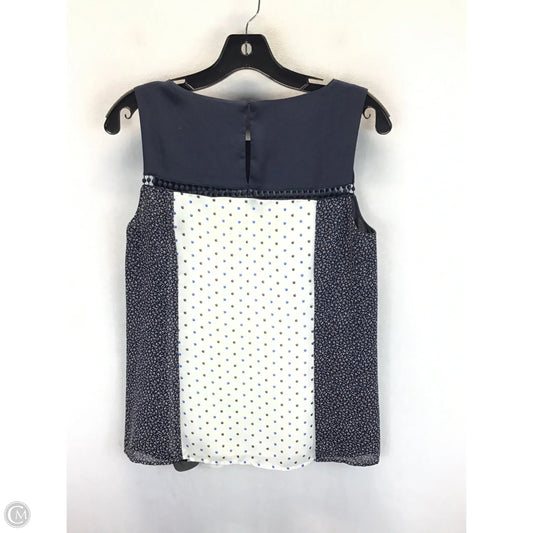 Top Sleeveless By Ann Taylor In Blue & White, Size: Xs