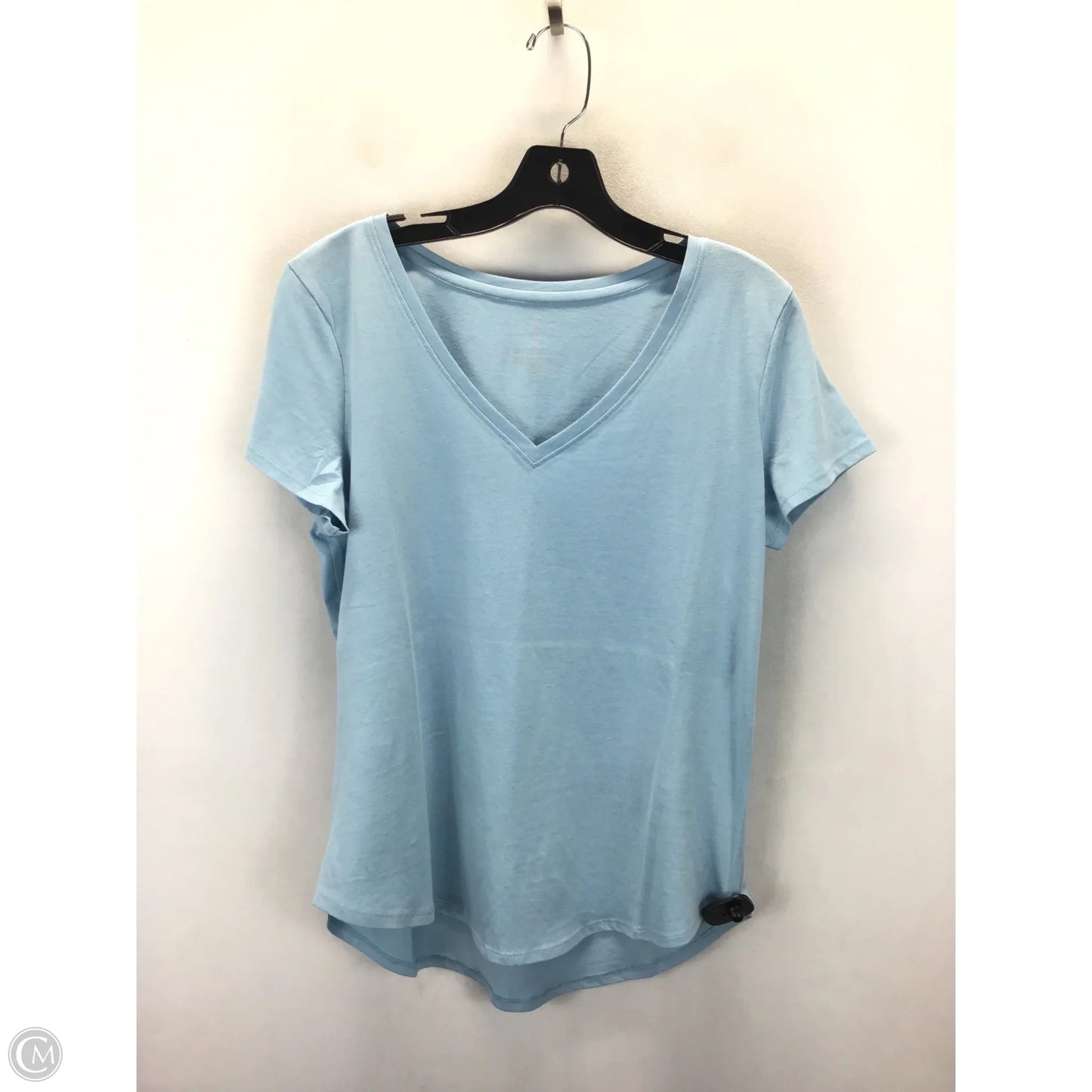Top Short Sleeve Basic By New York And Co In Blue, Size: M