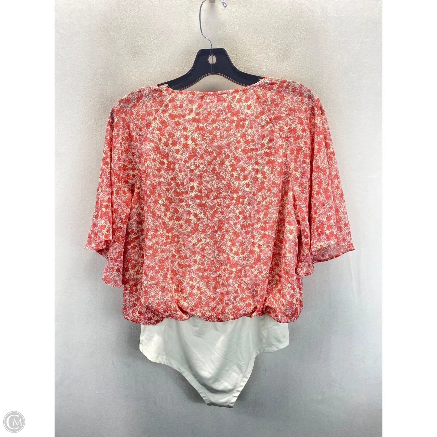 Bodysuit By Pink Lily In Pink & White, Size: S