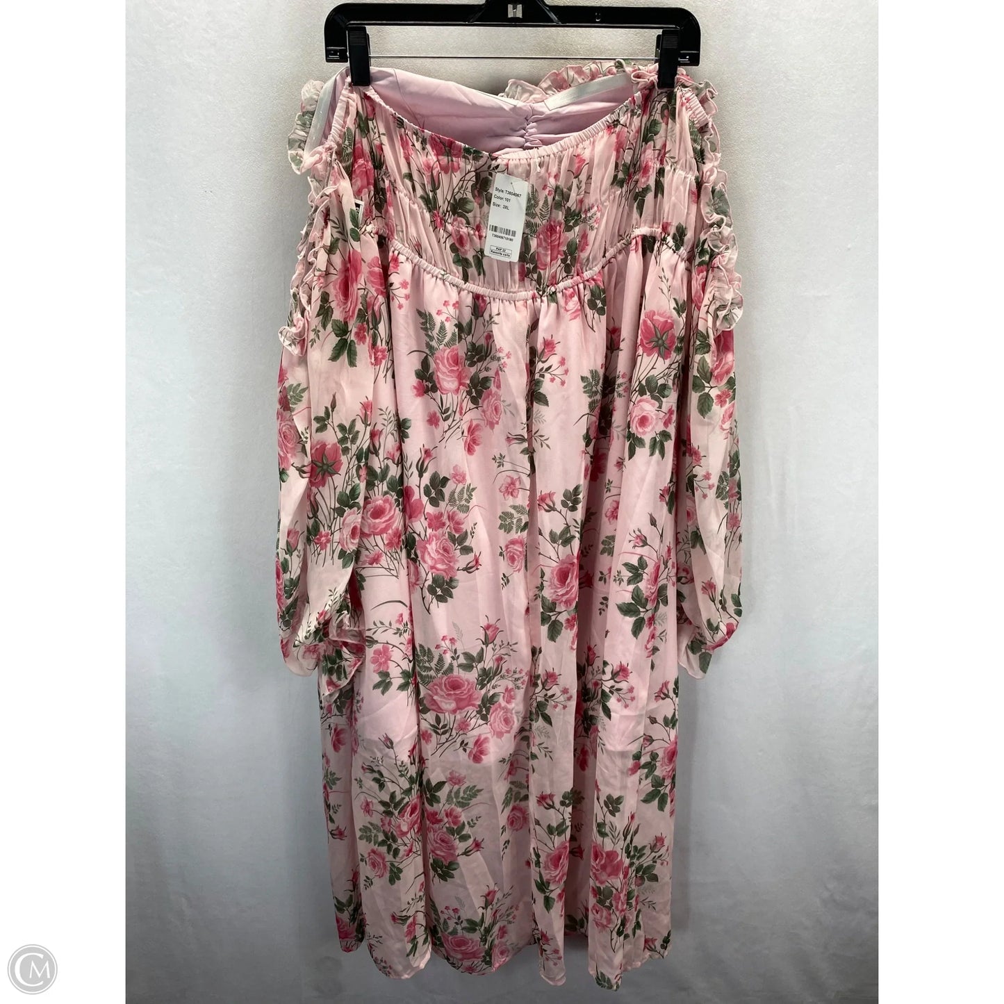 Dress Casual Midi By Clothes Mentor In Floral Print, Size: 3x
