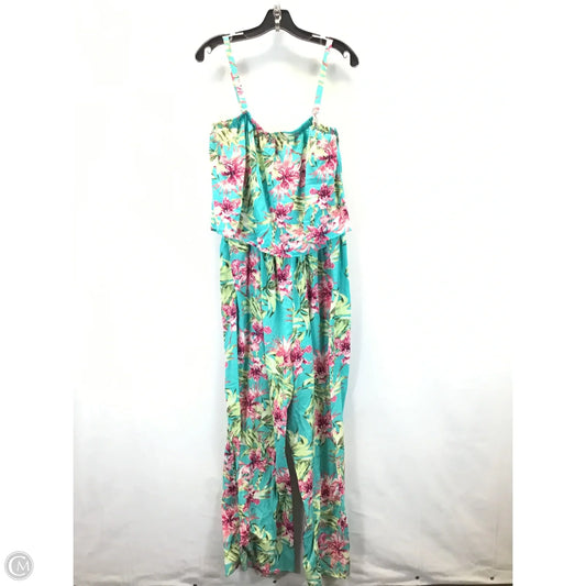 Jumpsuit By Time And Tru In Floral Print, Size: 1x