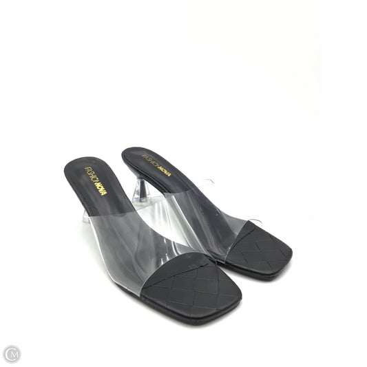 Sandals Heels Kitten By Fashion Nova In Black, Size: 8.5