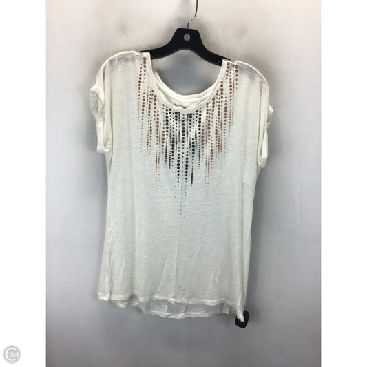 Top Short Sleeve Basic By Apt 9 In Beige, Size: M