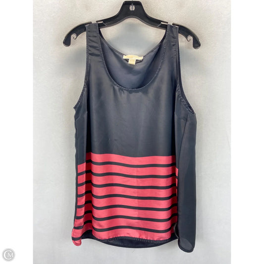 Top Sleeveless Designer By Michael Kors In Black & Pink, Size: L