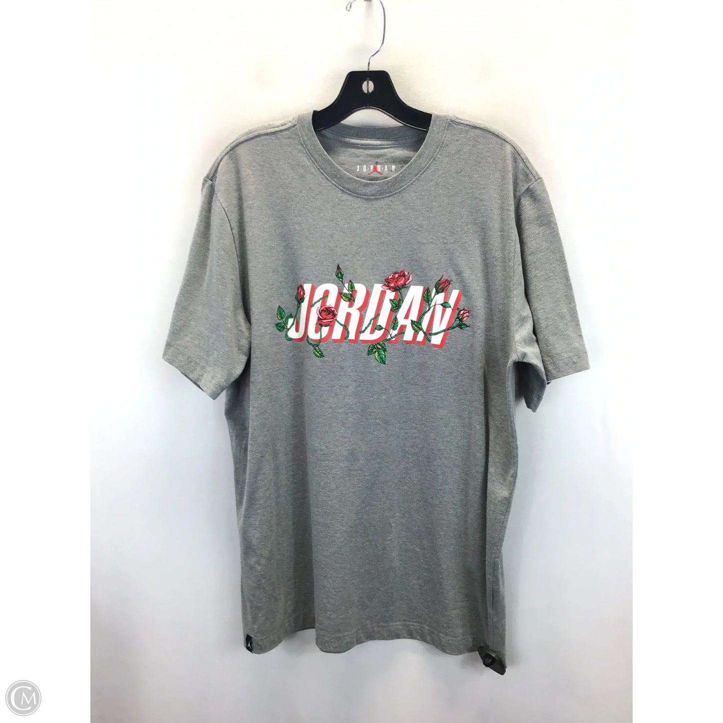 Top Short Sleeve Luxury Designer By Jordan In Grey, Size: L