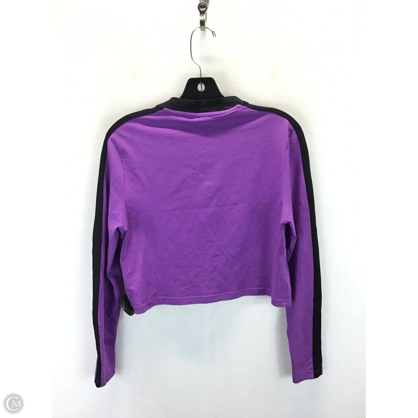 Athletic Top Long Sleeve Crewneck By Puma In Black & Purple, Size: Xl