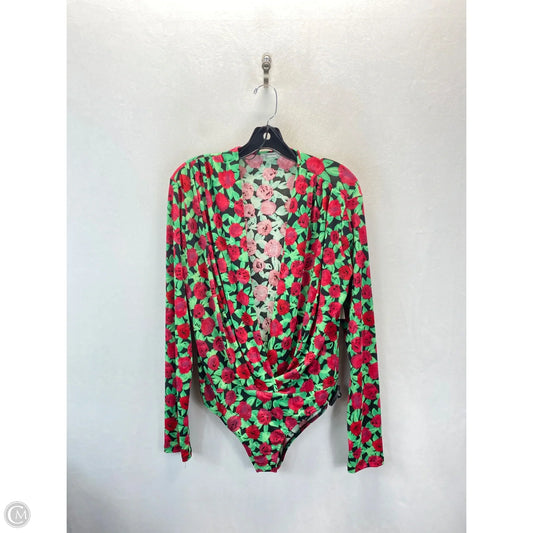 Bodysuit By Zara In Floral Print, Size: L