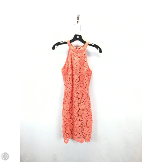 Dress Casual Short By Lulus In Peach, Size: S