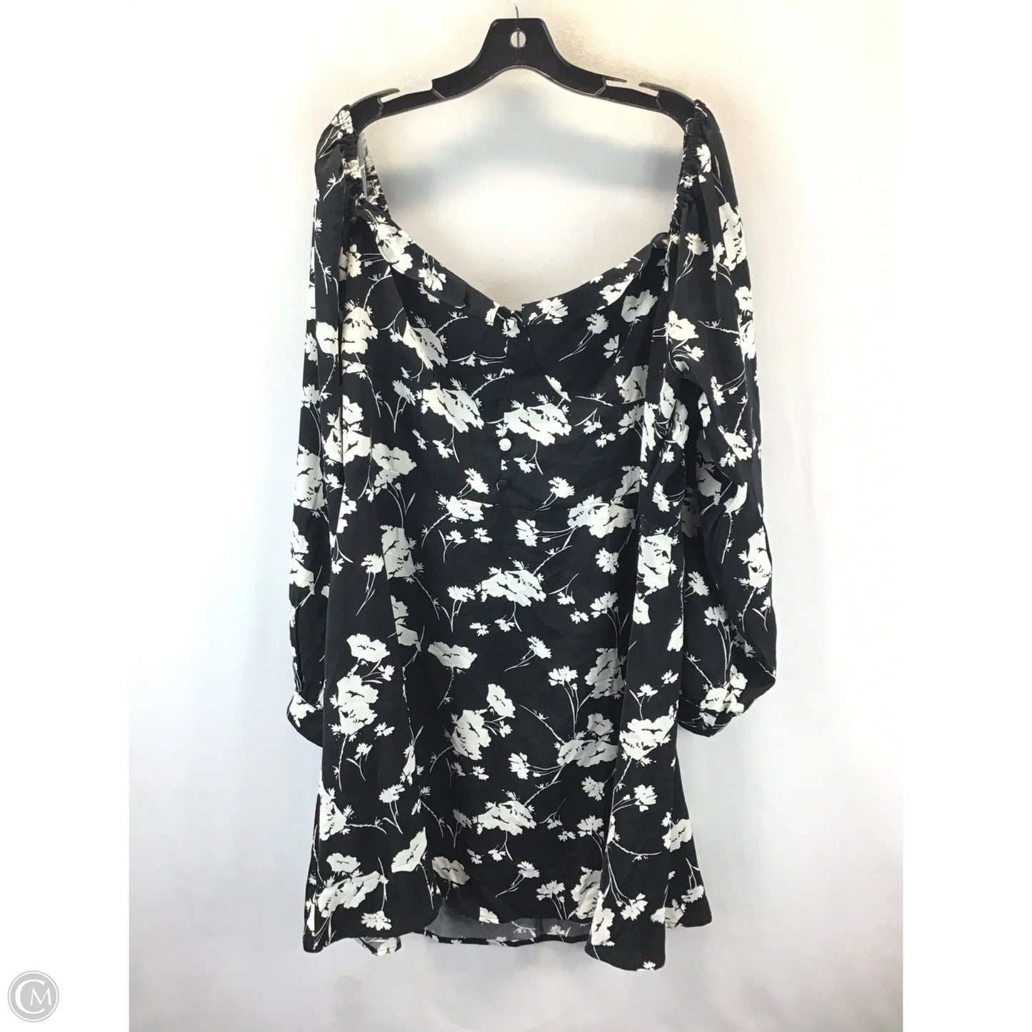 Dress Casual Midi By Nasty Gal In Black & White, Size: 1x