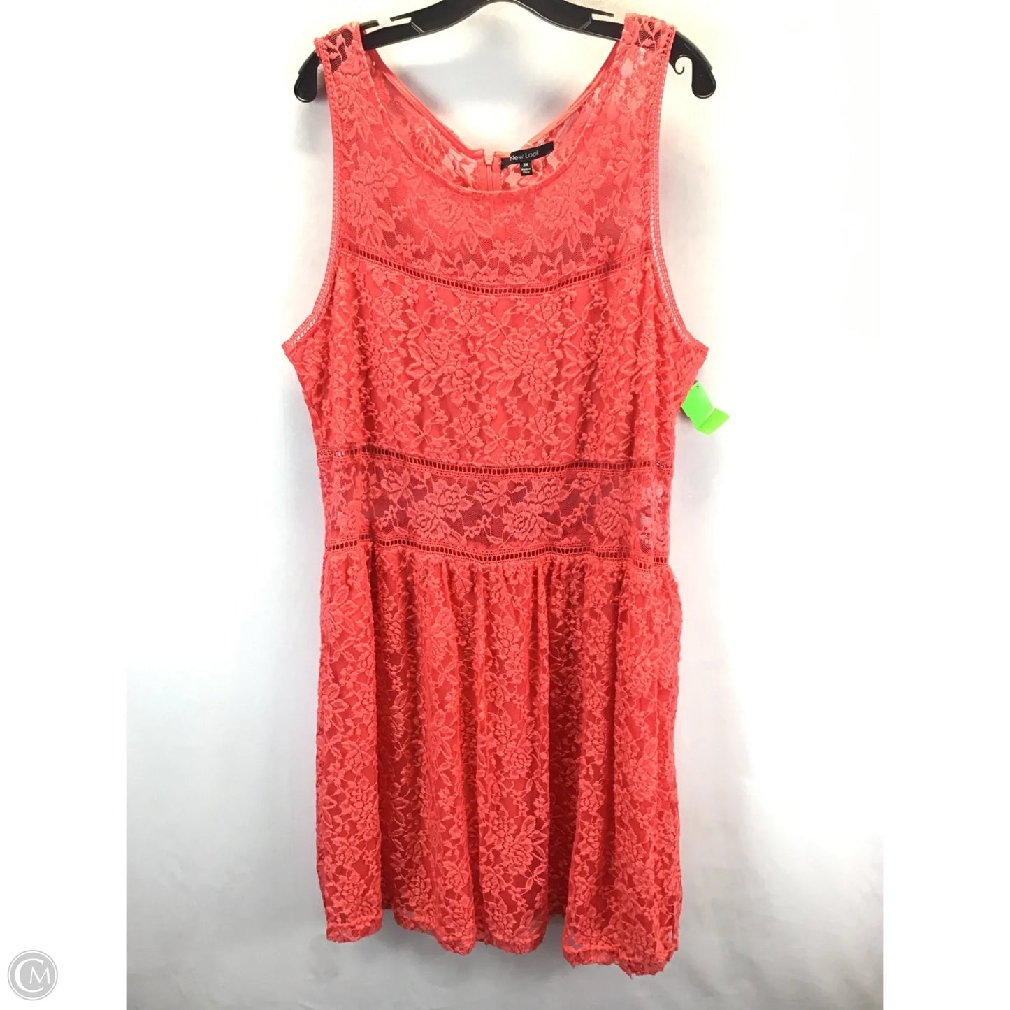 Dress Casual Midi By New Look In Orange, Size: 3x