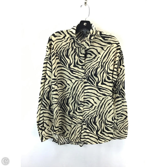 Top Long Sleeve By Fashion Nova In Animal Print, Size: S