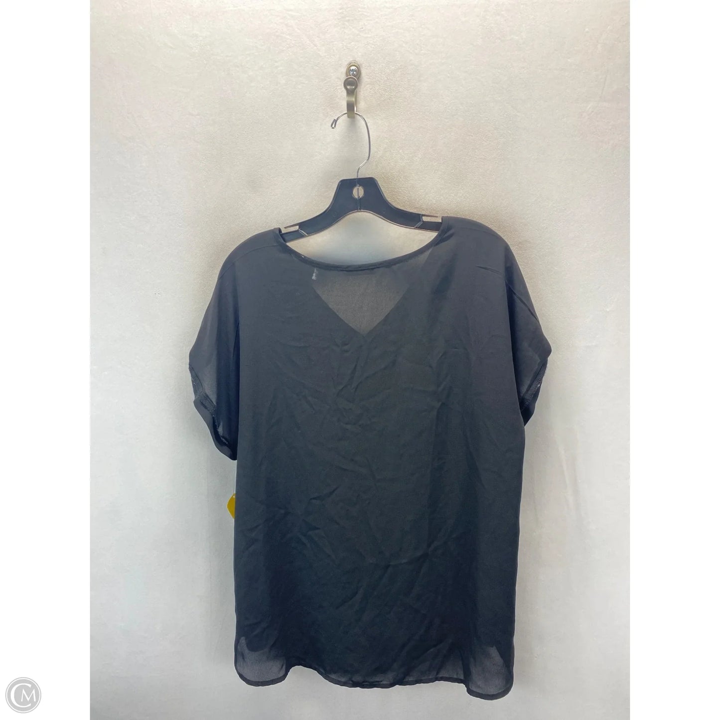 Top Short Sleeve By Shein In Black, Size: Xl