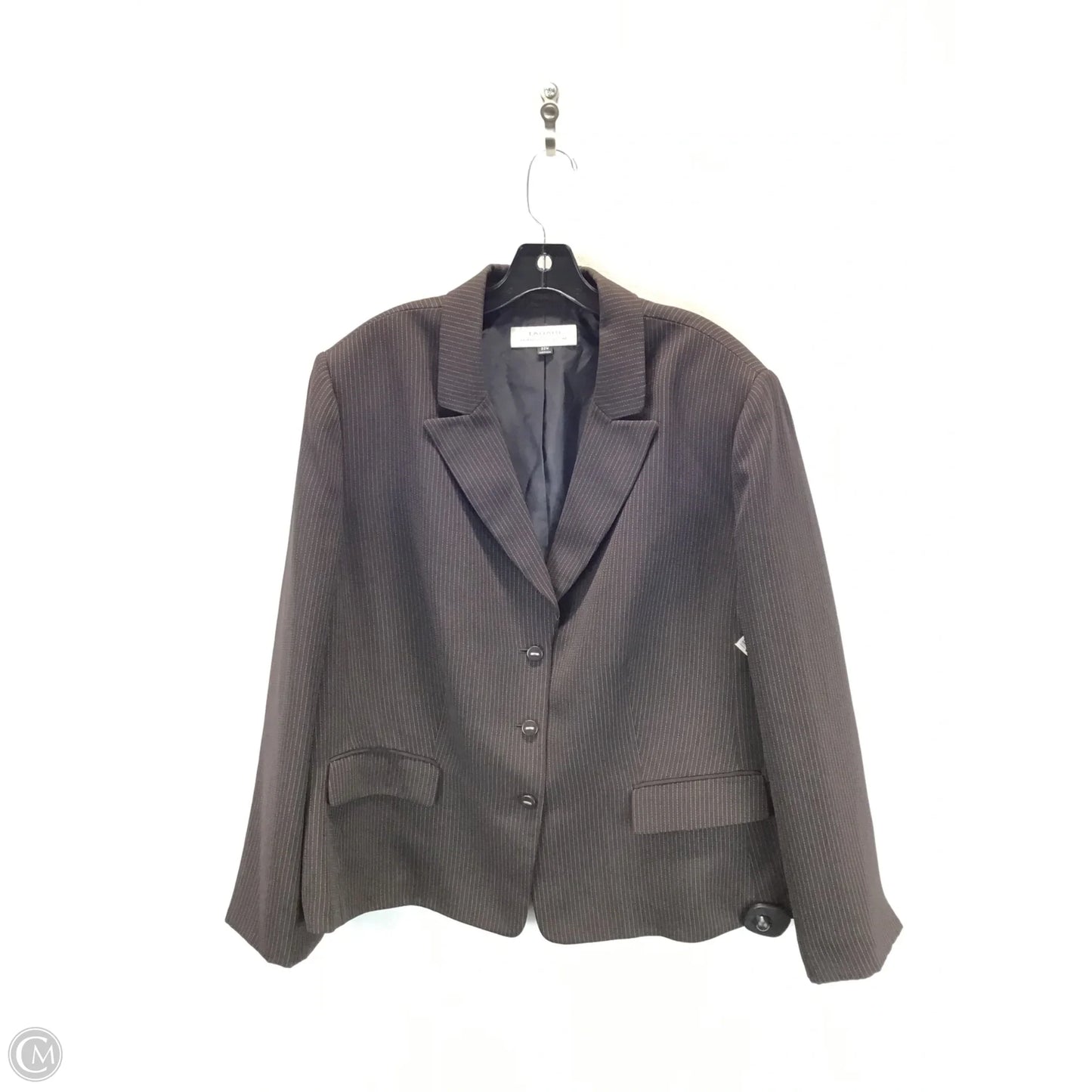 Blazer By Tahari By Arthur Levine In Brown, Size: 22