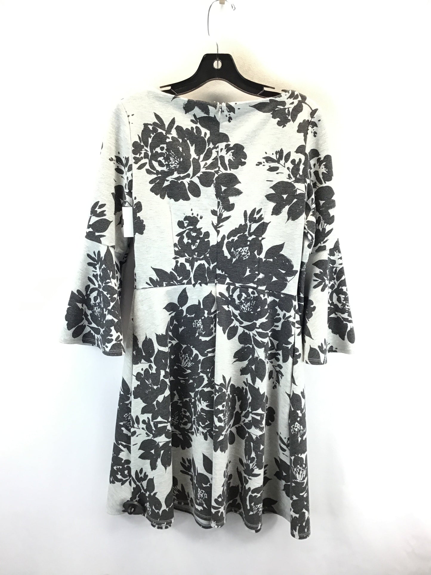 Dress Casual Midi By Vince Camuto In Black & Grey, Size: 8